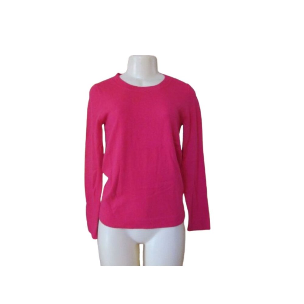 J.Crew XS Teddie Crewneck Sweater Pink/Purple Tint Cotton/Wool Blend